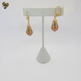 (1-1049-1) Gold Laminate - Bead Dangle Earrings - BGO