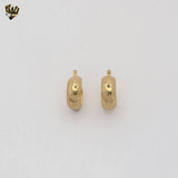 (1-2594-1) Gold Laminate - Chunky Carved Hoops - BGF