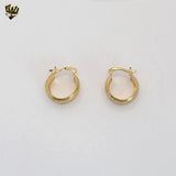 (1-2594-1) Gold Laminate - Chunky Carved Hoops - BGF