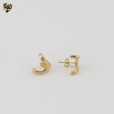 (1-1202-2) Gold Laminate - Plain Stud Earrings - BGF