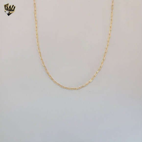(1-1836) Gold Laminate - 2mm Paper Clip Link Chain - BGF
