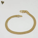 (1-0435) Gold Laminate - 4mm Herringbone Bracelet - BGF