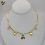 (1-6266-1) Gold Laminate - Summer Charms Balls Necklace - BGO