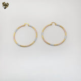 (1-2773-1) Gold Laminate - Three Tone Hoops - BGO