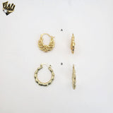 (1-2729) Gold Laminate Hoops - BGO