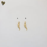 (1-2466-1) Laminado Oro - Colgantes Pimiento Picante - BGF