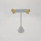 (1-1210-9) Gold Laminate - Seashell Stud Earrings - BGF