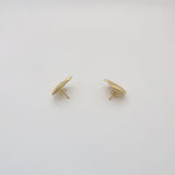 (1-1210-9) Gold Laminate - Seashell Stud Earrings - BGF