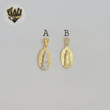 (1-2254) Gold Laminate - Guadalupe Medal Pendants - BGF