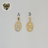 (1-2254) Gold Laminate - Guadalupe Medal Pendants - BGF