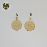 (1-2288) Gold Laminate - The Lords Prayer Medal Pendants - BGF