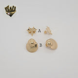 (1-1218-1) Laminado de Oro - Aretes Planos - BGF