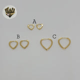 (1-2526-1) Gold Laminate - Heart Plain Huggies - BGF