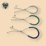 (2-0323) 925 Sterling Silver - 4.5mm Adjustable Zircon Bracelet.