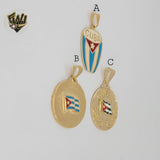 (1-2264-1) Gold Laminate -Cuba Pendants - BGF