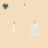 (2-4329) 925 Sterling Silver - Plain Cuff Earrings.