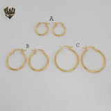 (1-2942 ) Gold Laminate - Plain Classic Hoops - BGF
