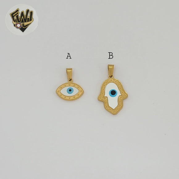 (4-2006) Stainless Steel - Evil Eye Pendants.