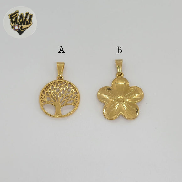 (4-2017) Stainless Steel - Carved Pendants.