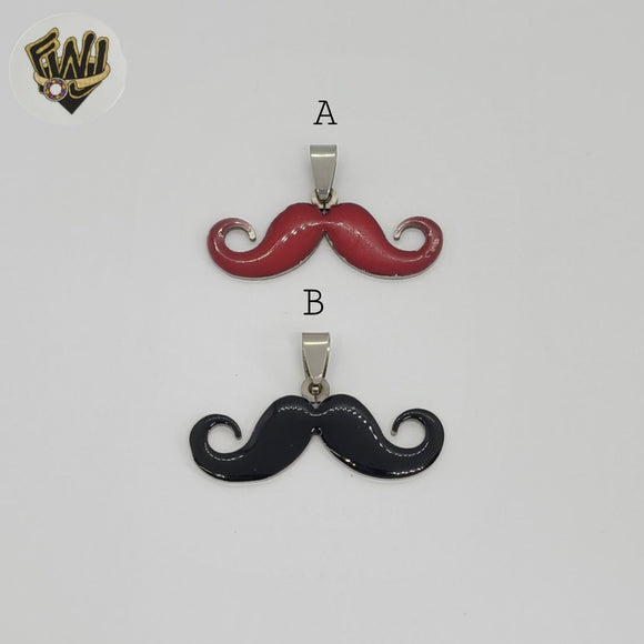(4-2033-1) Stainless Steel -Moustache Pendants.