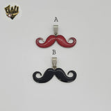 (4-2033-1) Stainless Steel -Moustache Pendants.
