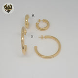 (1-2933-5) Gold Laminate - Plain Half Hoops - BGF