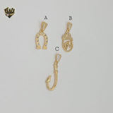 (1-2150) Gold Laminate - Carved Pendants - BGF