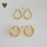 (1-2708) Gold Laminate Hoops - BGO