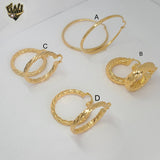 (1-2736) Gold Laminate Hoops - BGO