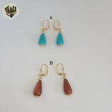 (1-1186-5) Gold Laminate - Long Earrings - BGF