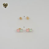 (1-1180-2) Gold Laminate - Stud Earrings - BGF