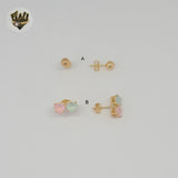 (1-1180-2) Gold Laminate - Stud Earrings - BGF