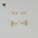 (1-1180-2) Gold Laminate - Stud Earrings - BGF