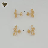 (1-1233-4) Laminado de oro - Pendientes de mariposa - BGF