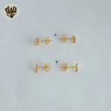 (1-1132-2) Gold Laminate - Stud Earrings - BGF