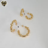 (1-2979-5) Gold Laminate - Balls Half Hoops - BGF