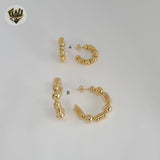 (1-2979-5) Gold Laminate - Balls Half Hoops - BGF