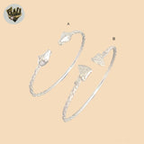 (2-0651) 925 Sterling Silver - 2.5mm Carved Bangle - 2.5"