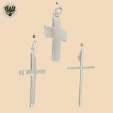(2-1069) 925 Sterling Silver - Plain Cross Pendants.