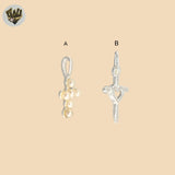 (2-1181-1) Plata de Ley 925 - Colgantes Cruces Pequeñas.