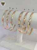 (1-4043-1) Pulseras de oro laminado de 6 mm en tres tonos - Docena - BGO