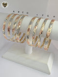 (1-4043-2) Gold Laminate - 6mm Three Tones Bangles - Dozen - BGO