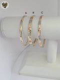 (1-4013-1) Gold Laminate - 4mm Three Tones Bangles - Dozen - BGO