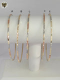 (1-4017-2) Gold Laminate - 2mm Three Tone Bangles - Dozen - BGO
