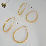 (1-2753) Gold Laminate - Oval Hoops - BGO