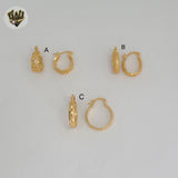 (1-2594) Gold Laminate Hoops - BGO