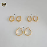 (1-2594) Gold Laminate Hoops - BGO