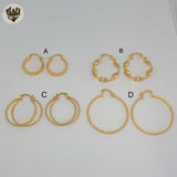 (1-2710) Gold Laminate Hoops - BGO