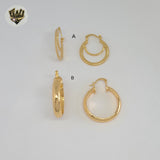 (1-2691-2) Gold Laminate Hoops - BGO