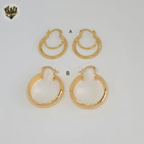 (1-2691-2) Gold Laminate Hoops - BGO